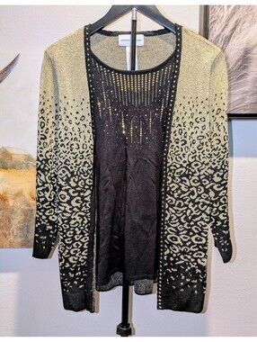 Alfred Dunner metallic gold leopard small✨